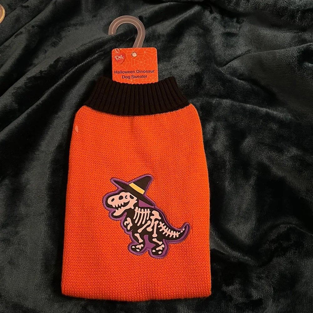 Halloween Dinosaur Dog Sweater